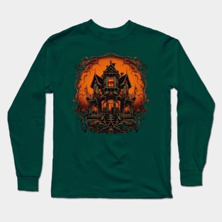 Halloween Spooky Haunted Mansion Long Sleeve T-Shirt